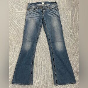 Vintage Y2K Silver Jeans- boot cut, size 28